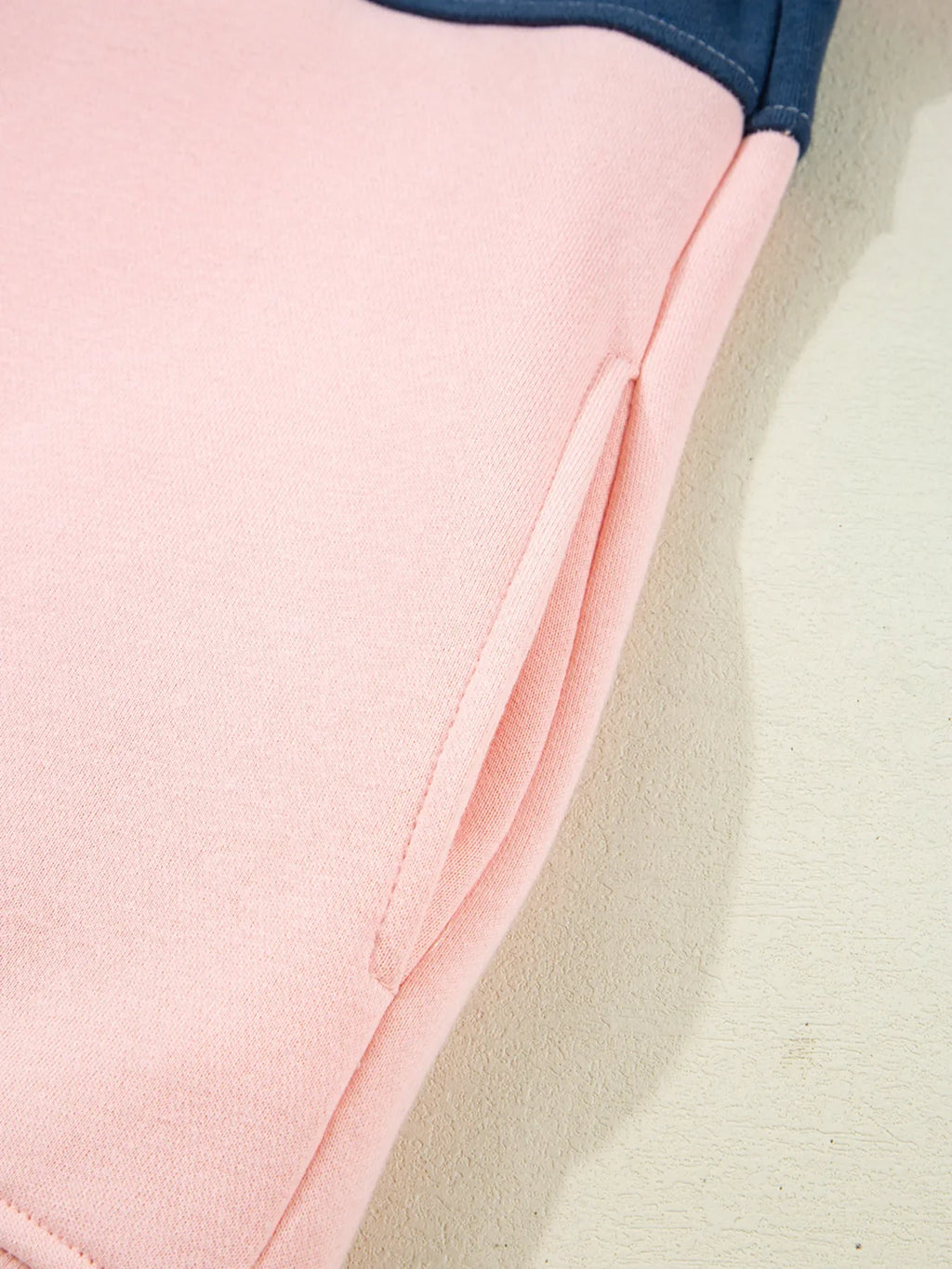 Women Color block Patchwork Half Button Baggy Sweatshirt