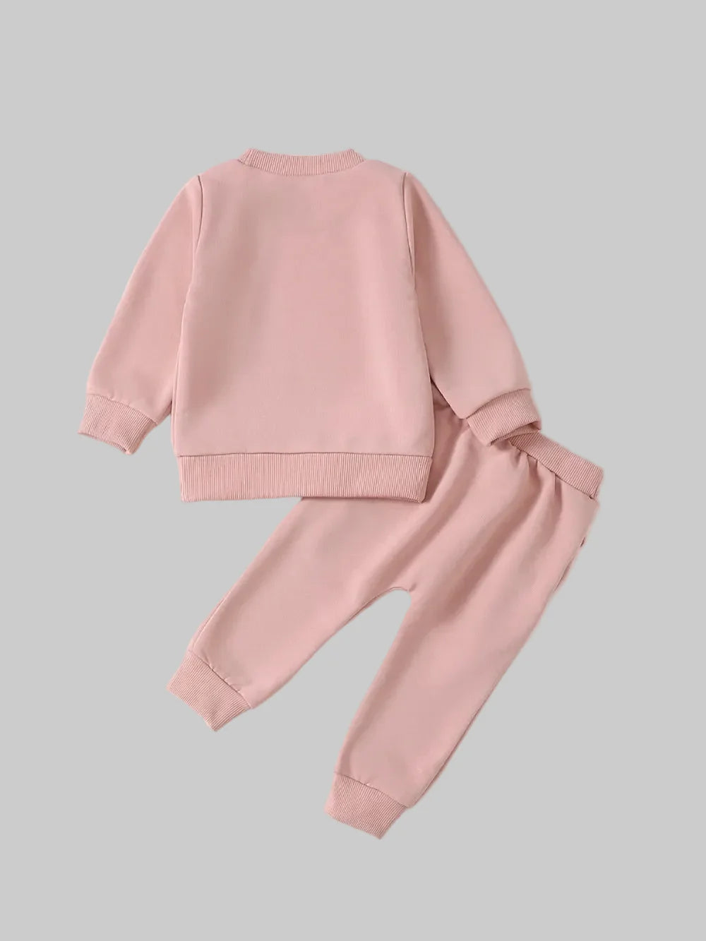 Baby and Toddler Girls Letter Graphic Sweatshirt and Pants Set