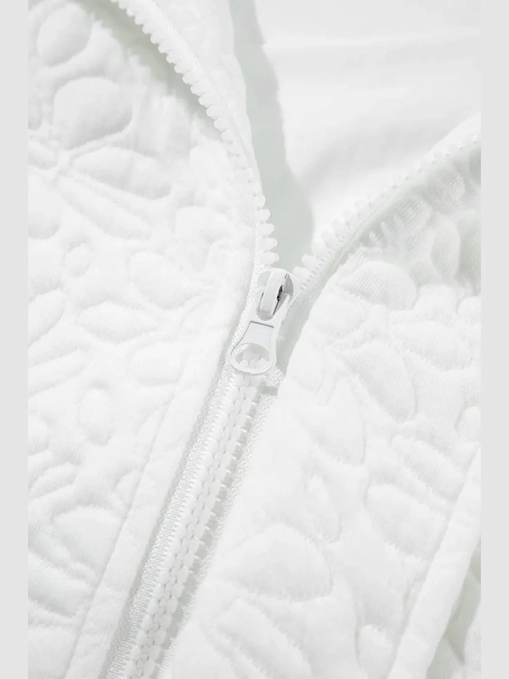Baseball Collar Floral Quilted Jacket