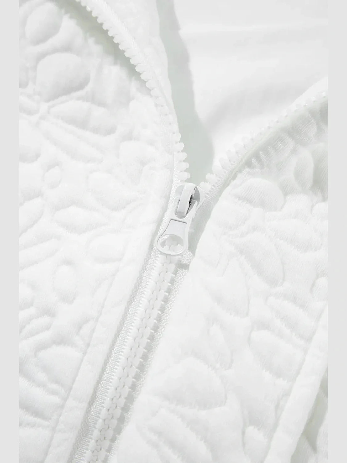 Baseball Collar Floral Quilted Jacket