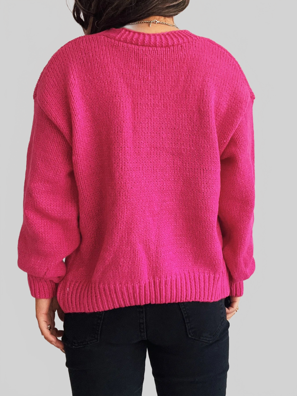 Flower Open Front Long Sleeve Cardigan