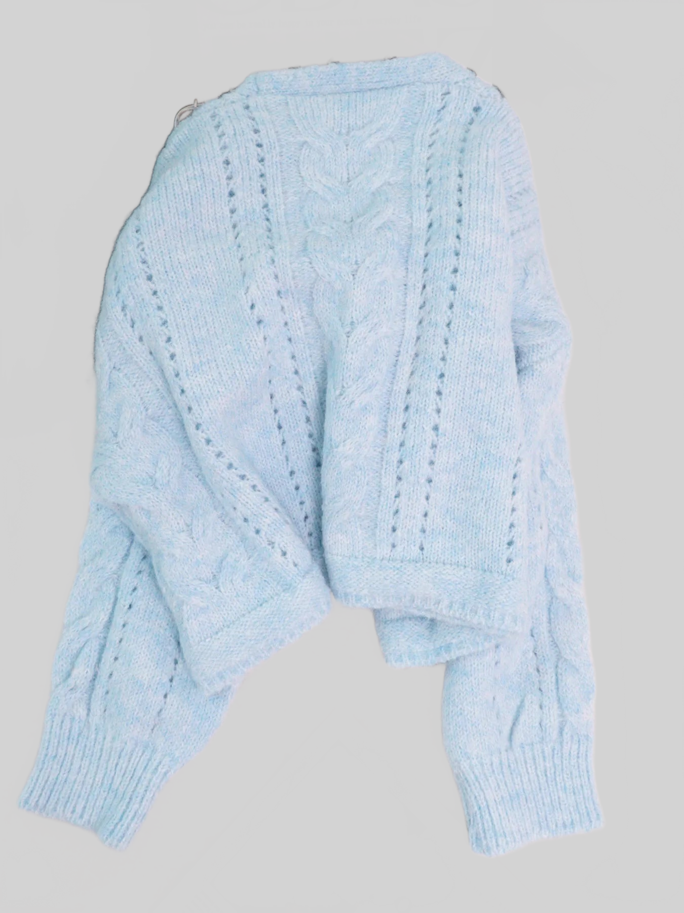 Cable Knit Button-Up Cardigan