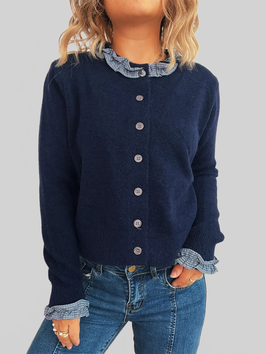 Button Up Long Sleeve Cardigan