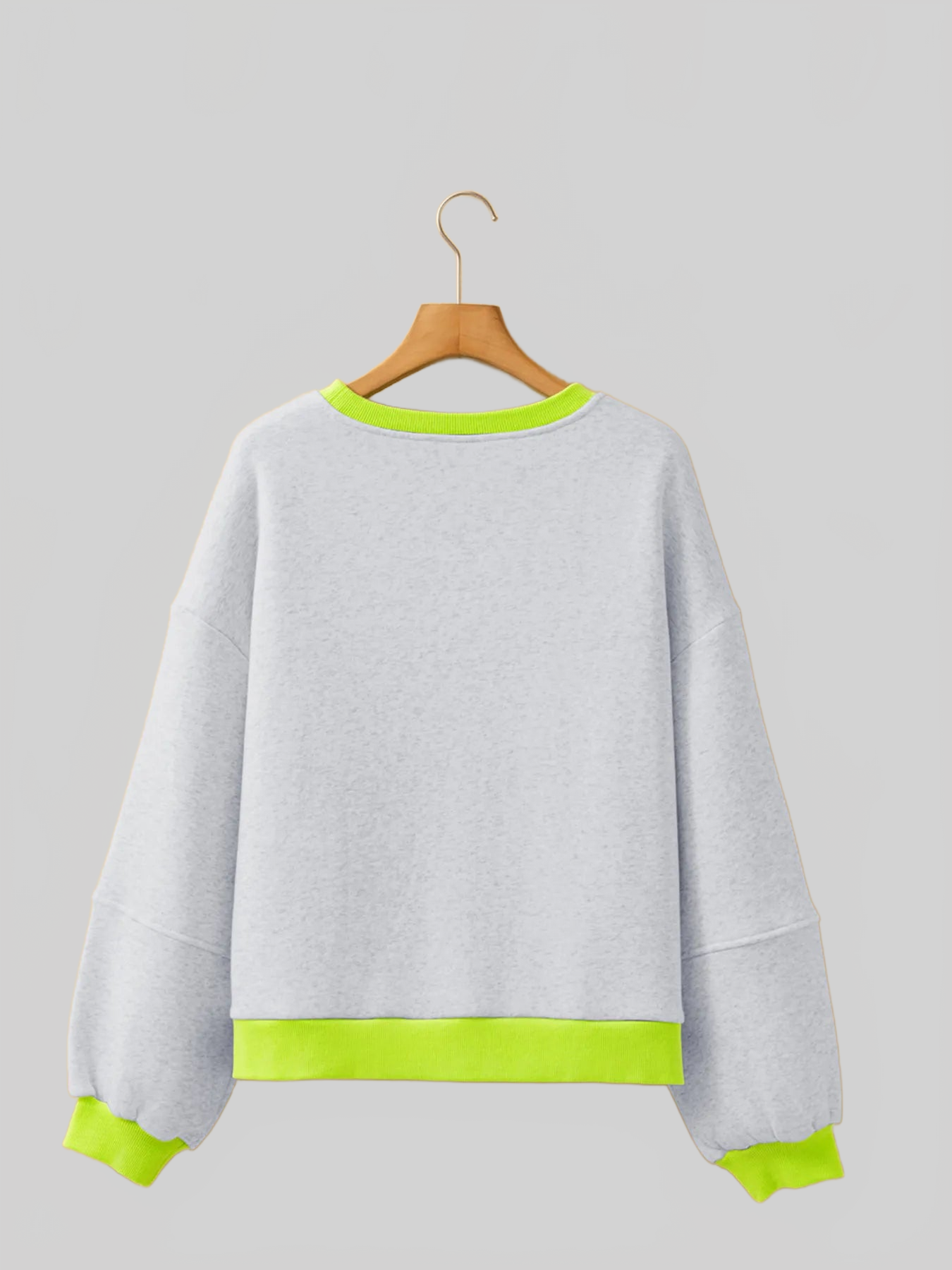 Women Contrast Trim Oversized Sweatshirt