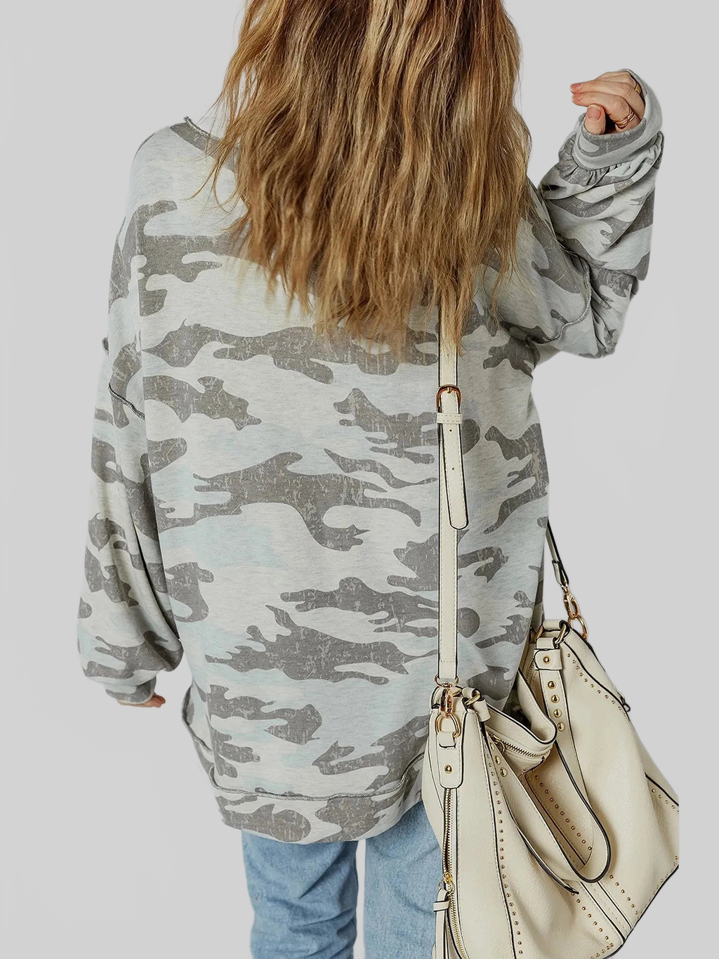 Women Camouflage Long Sleeve Sweatshirt