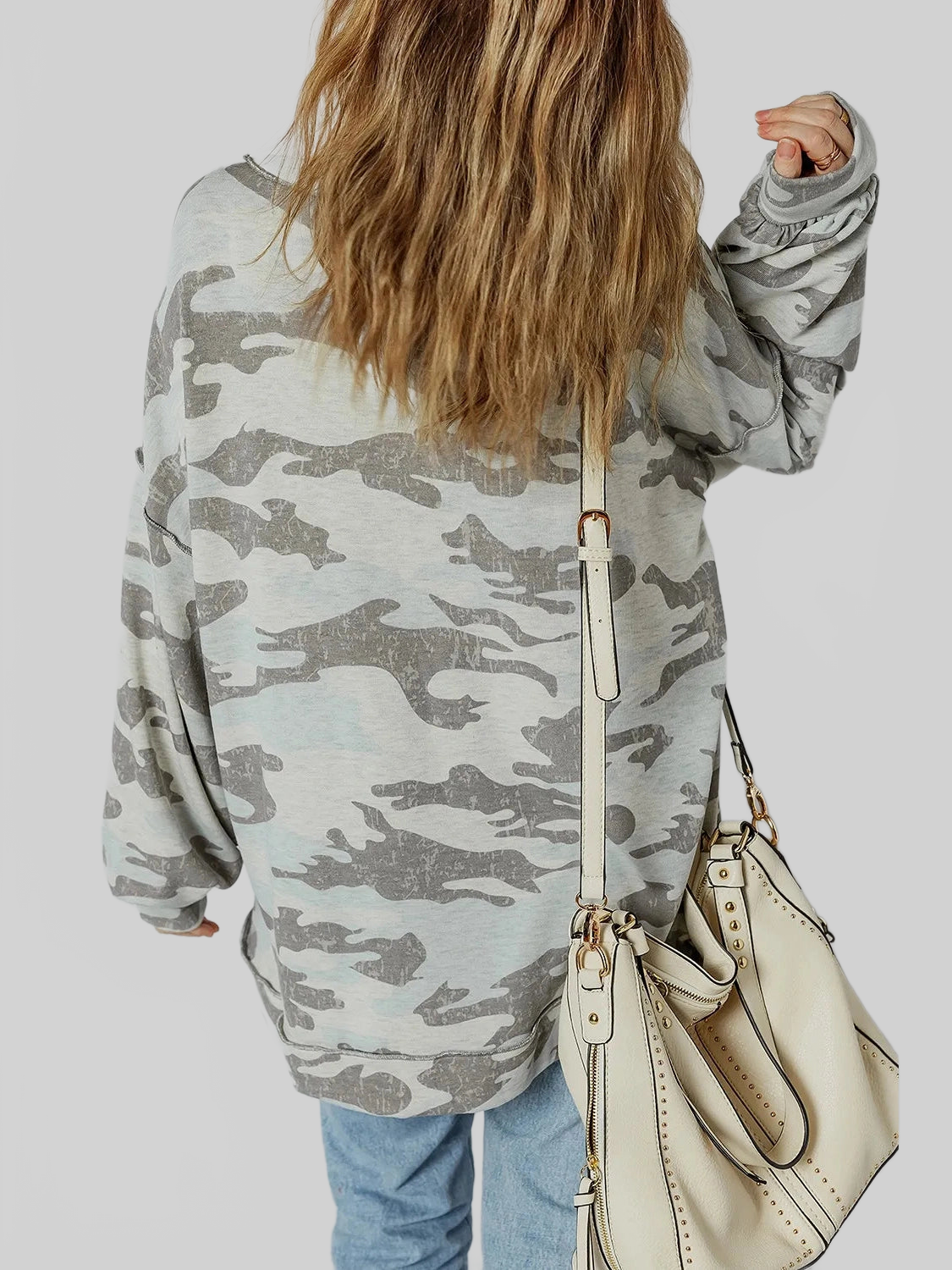 Women Camouflage Long Sleeve Sweatshirt