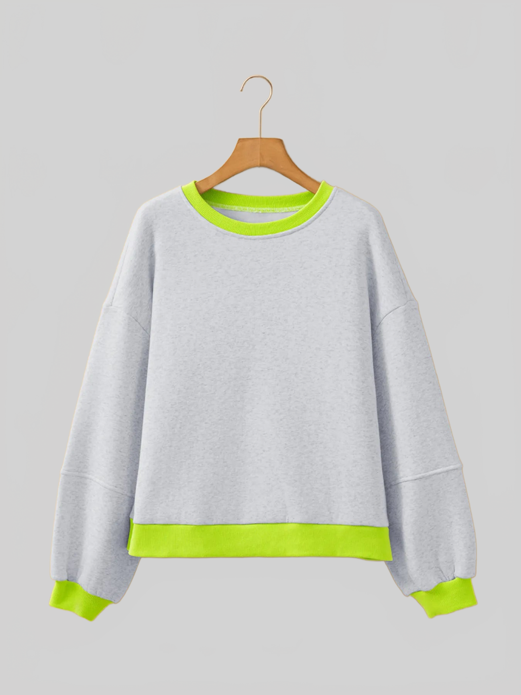 Women Contrast Trim Oversized Sweatshirt