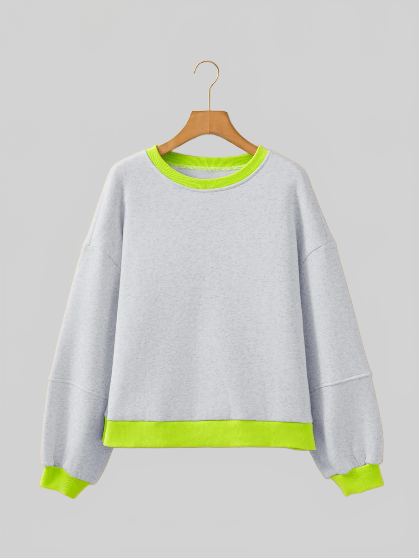 Women Contrast Trim Oversized Sweatshirt