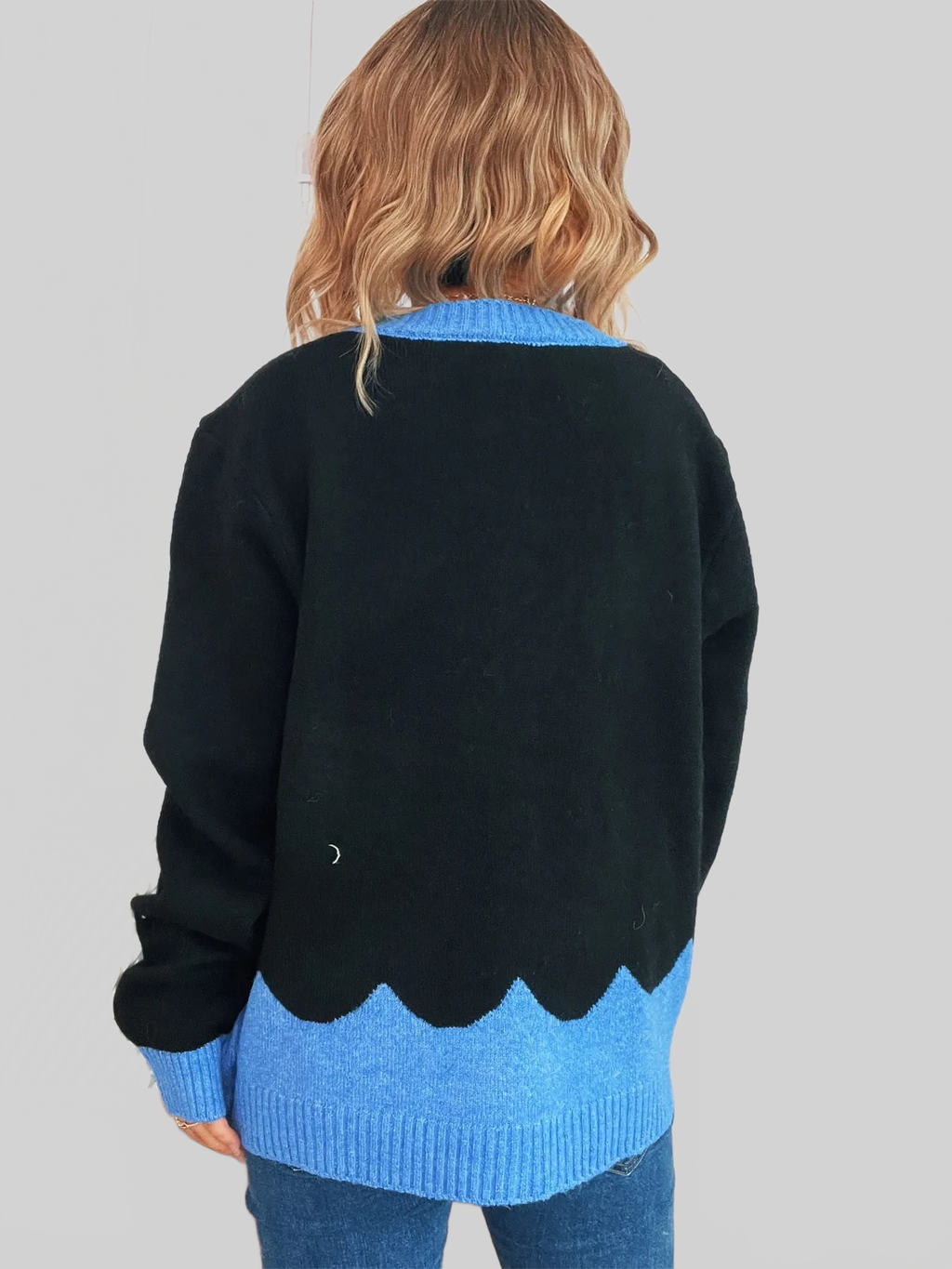 Button-Front Contrast Trim Cardigan