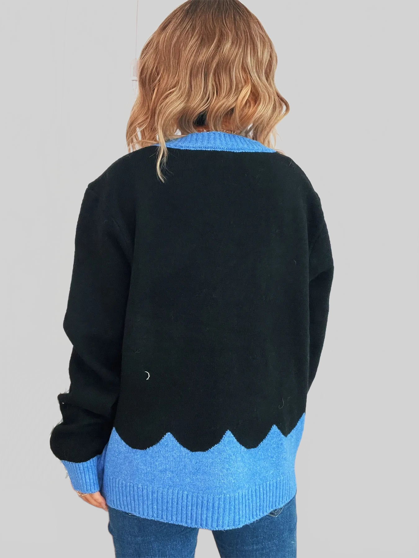Button-Front Contrast Trim Cardigan